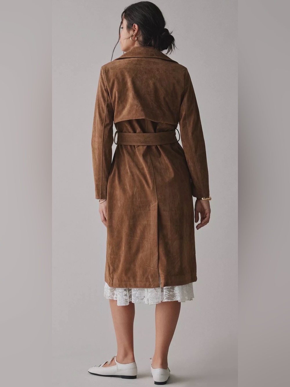 Avec Les Filles suede trench coat - Picture 5 of 5